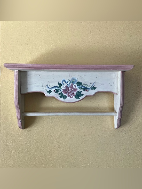 ? Other - Needs Love! Wall Shelf With Towel Bar